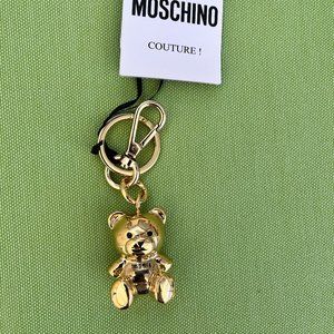 NWT MOSCHINO COUTURE BEAR BAG CHARM KEY FOB "THIS IS NOT A MOSCHINO TOY"